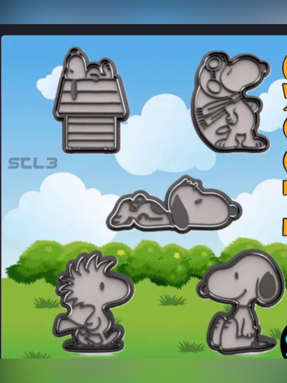 Snoopy cookie cutter set